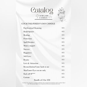 Candle bundle with spell